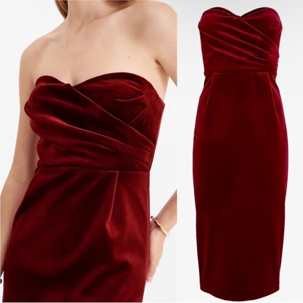 Express Red Velvet Dress